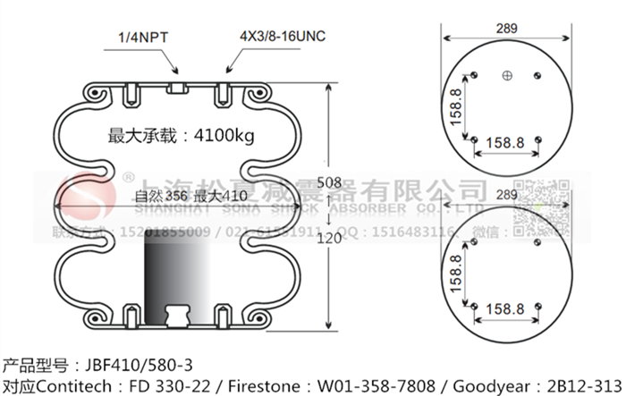 JBF410/580-3橡膠<a href='http://www.watch-mini.cn/' target='_blank'><u>空氣彈簧</u></a>